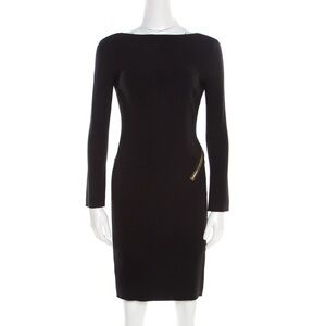 Tom Ford Black Dress with Gold Zipper Size 38